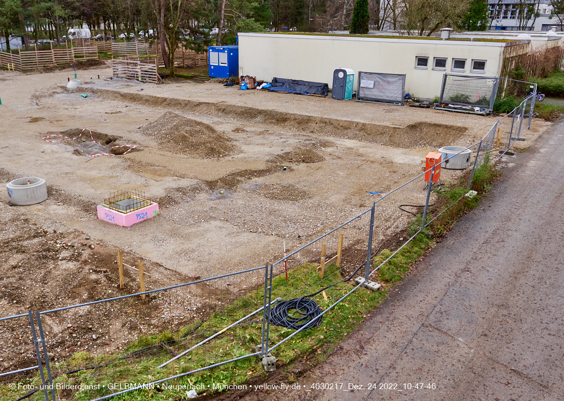 24.12.2022 - Baustelle an der Quiddestraße Haus für Kinder in Neuperlach